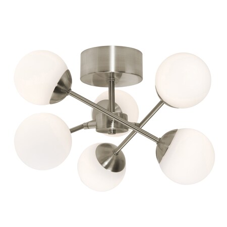 Afx Pearl 16-in. LED Semi-Flush Mount , Satin Nickel PRLC16L30D1SN